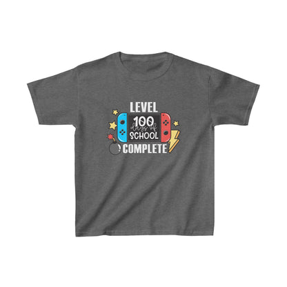 Level 100 Days Unlocked Shirt – Power Up Your Celebration! - Celebration School Shirt - Kids Heavy Cotton™ Tee