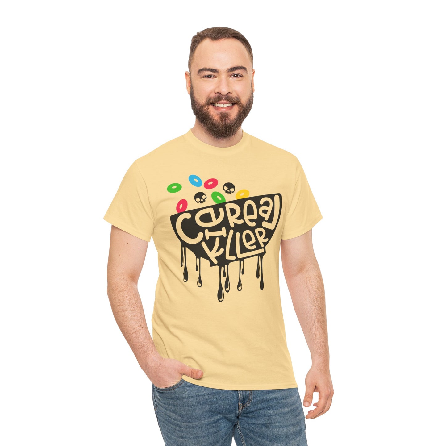 Cereal Killer Tee - Fruity Skull Edition - Adult Unisex Tee - Express Delivery Available