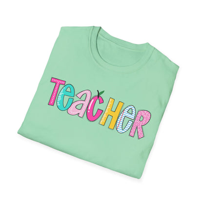 Colorful Teacher T-Shirt, Gift for Teachers, Cute Appreciation Shirt, Back to School Tee, Classroom Outfit, Teacher Gifts