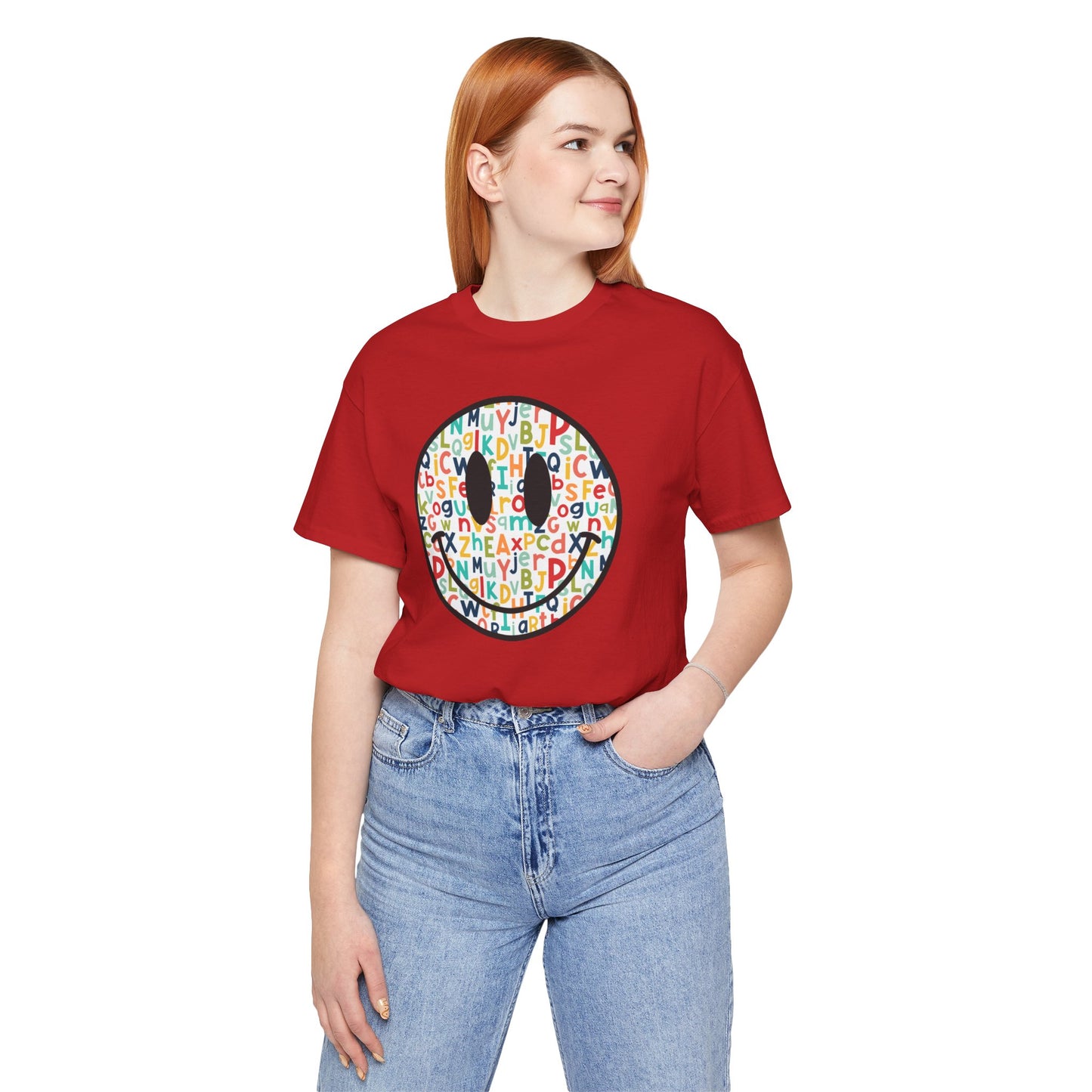 Alphabet Smiley Face Tee - Colorful and Cute - Express Delivery available