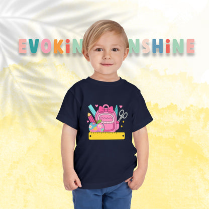Custom Girls Back-to-School Toddler Tee, Preschool, Kindergarten, MDO, School Shirt, Backpack, Bookbag, Personalize