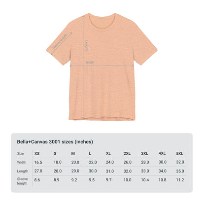 Just Peachy Unisex Bella Canvas Graphic Tee; Express Delivery available