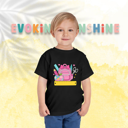 Custom Girls Back-to-School Toddler Tee, Preschool, Kindergarten, MDO, School Shirt, Backpack, Bookbag, Personalize