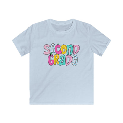 Second Grade Kids Softstyle Tee, Back to School Shirt, Elementary School, First Day of School, Fun Graphic Tee