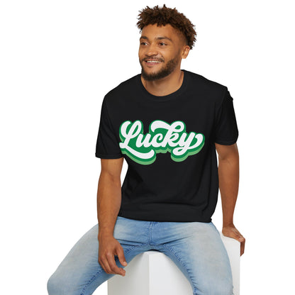 Cursive Lucky St Patrick's Day T-Shirt