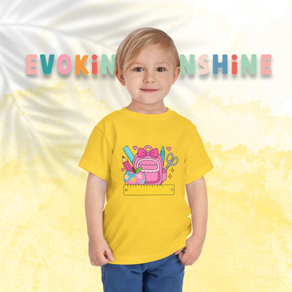 Custom Girls Back-to-School Toddler Tee, Preschool, Kindergarten, MDO, School Shirt, Backpack, Bookbag, Personalize