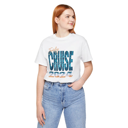 Family Cruise 2024 Ocean Print - Matching Family Vacation Shirts