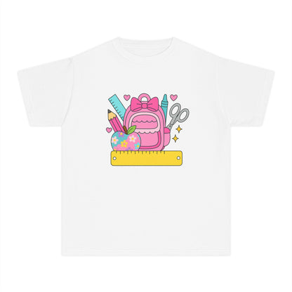 Personalized Cute Back To School Youth Tee, Personalized Girl Shirt, Kids Graphic Tee, Student Shirt