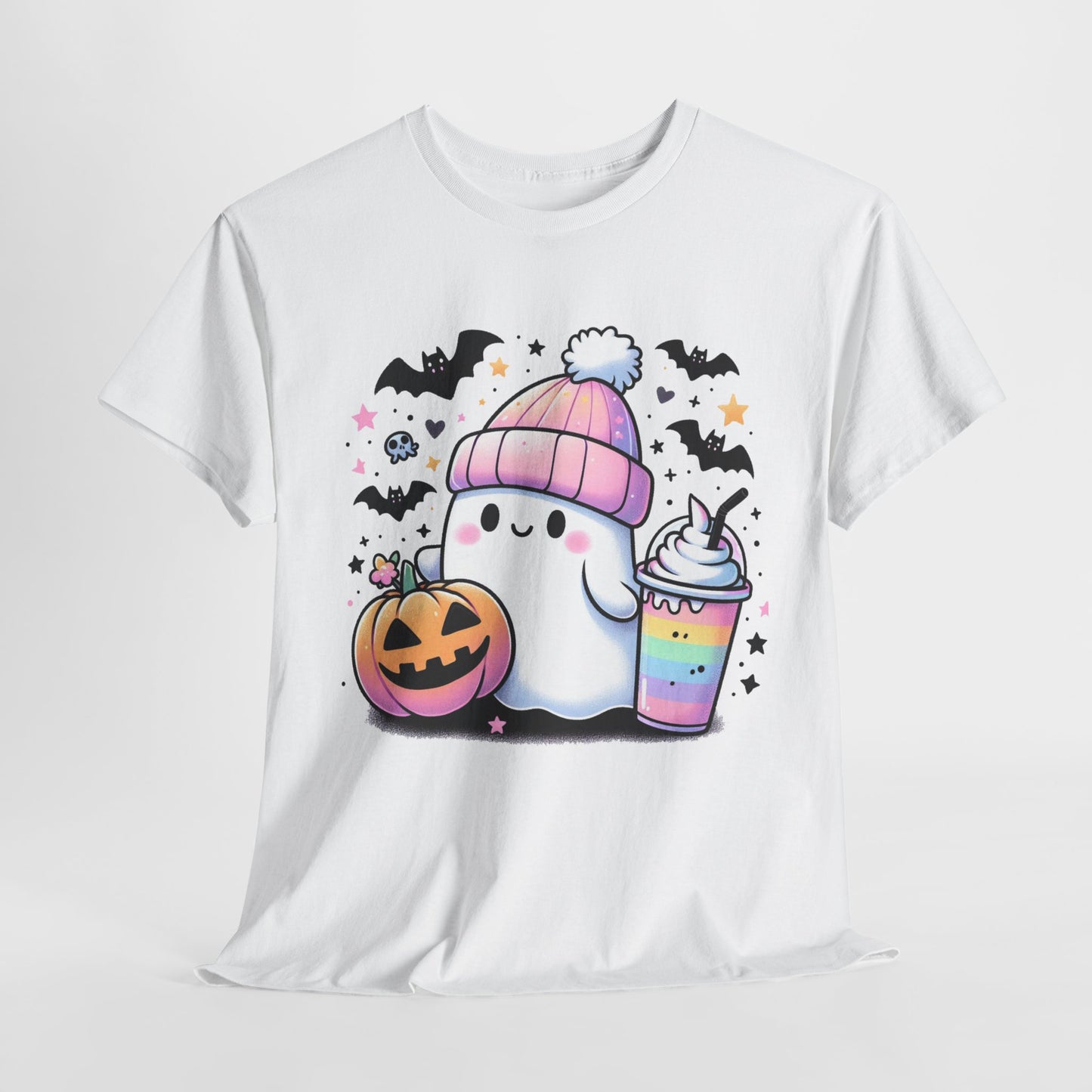 Pretty in Pastel - Cute Ghost - Halloween Shirt - Adult Unisex Tee -