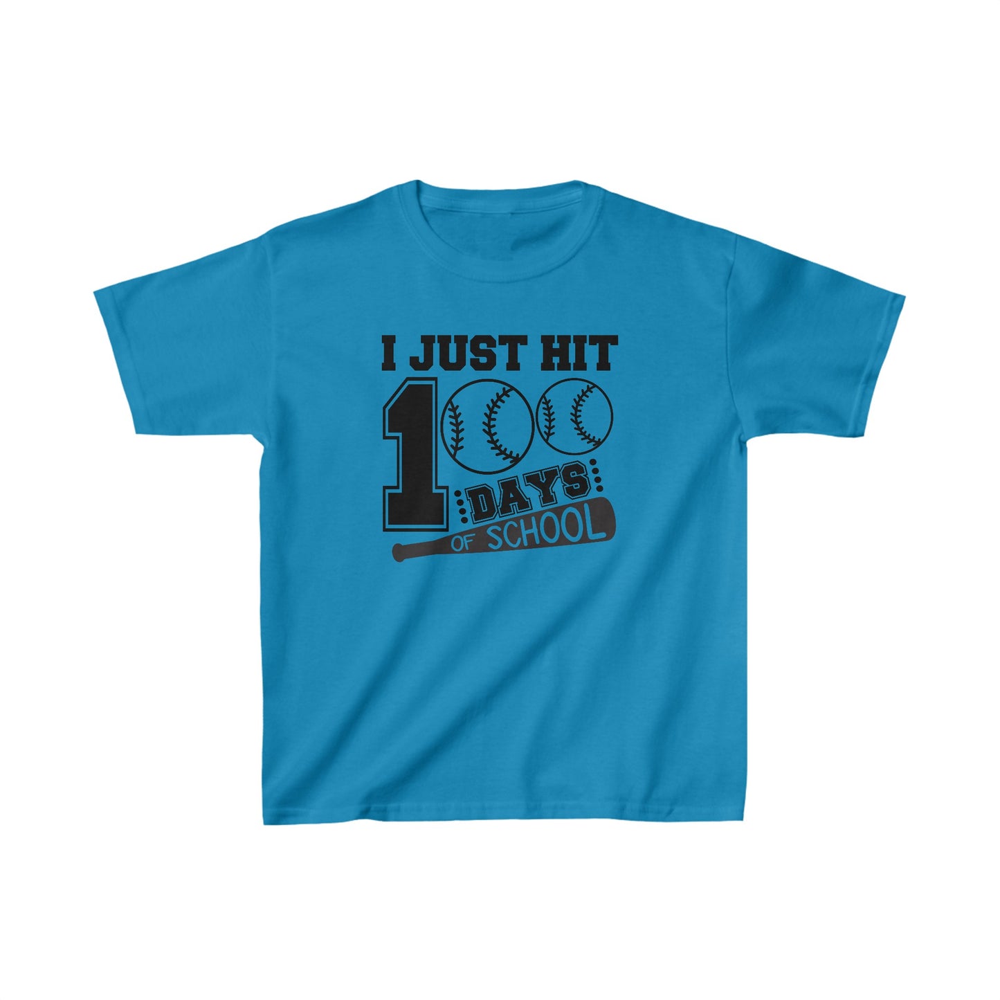 100 Day of School Baseball T-Shirt, School Spirt, Youth shirt, Baseball and bat