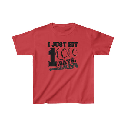 100 Day of School Baseball T-Shirt, School Spirt, Youth shirt, Baseball and bat
