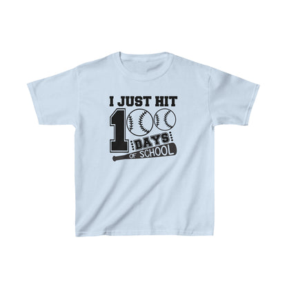 100 Day of School Baseball T-Shirt, School Spirt, Youth shirt, Baseball and bat