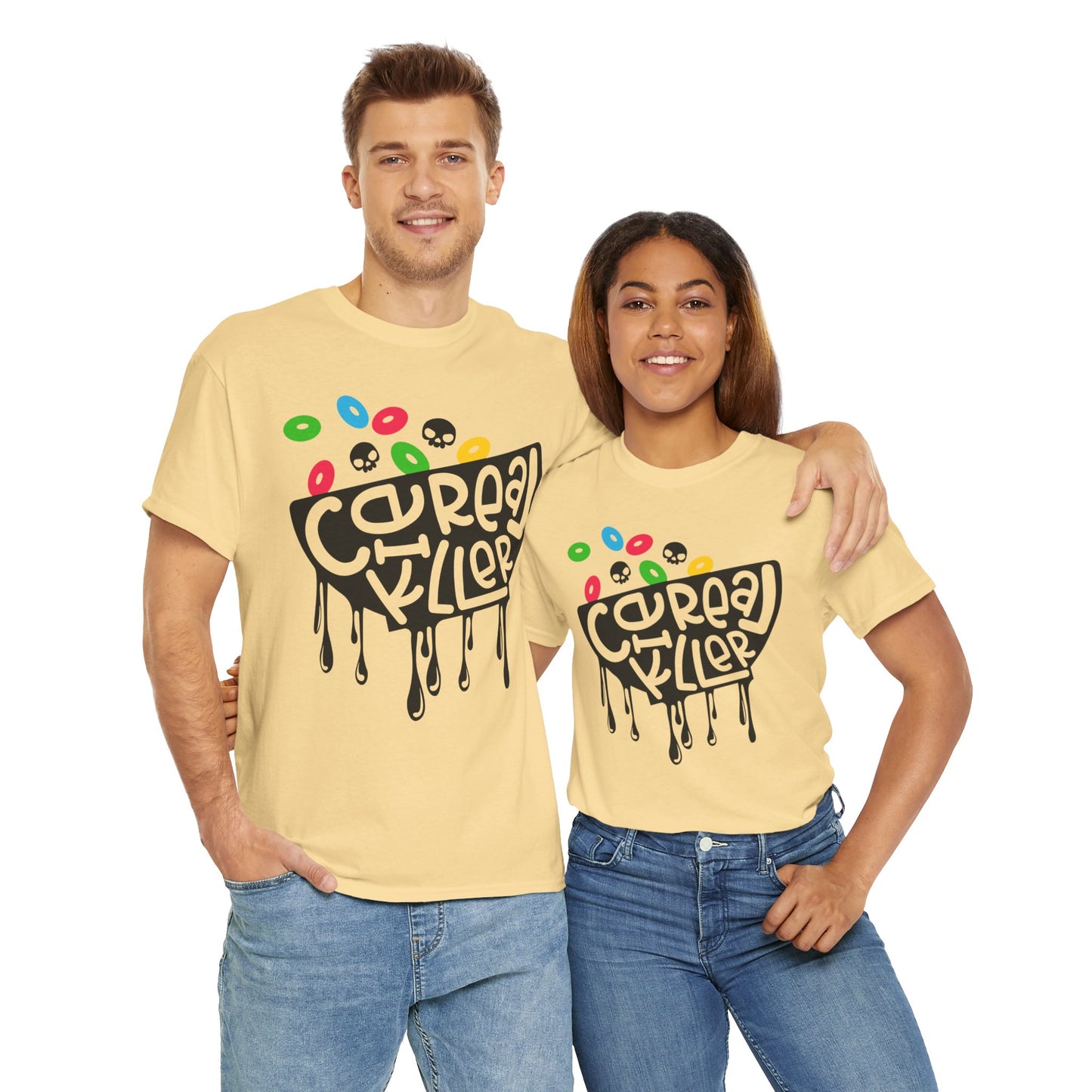 Cereal Killer Tee - Fruity Skull Edition - Adult Unisex Tee - Express Delivery Available