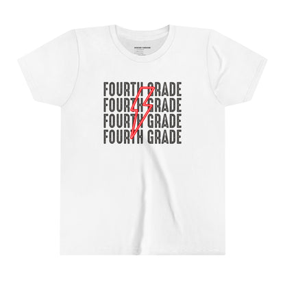 Fourth Grade Back to School Lightning Bolt Shirt, 4th Grade, Elementary School, First Day of School