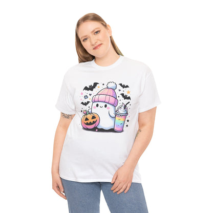 Pretty in Pastel - Cute Ghost - Halloween Shirt - Adult Unisex Tee -