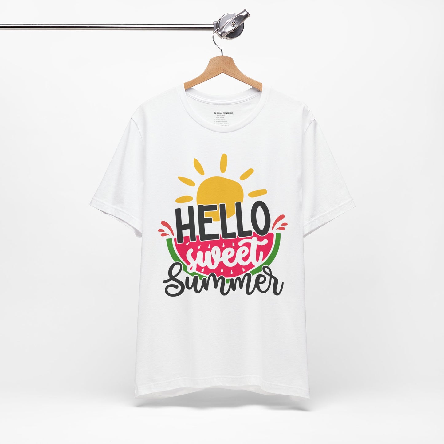 Hello Sweet Summer Graphic Tee, Watermelon and Sunshine