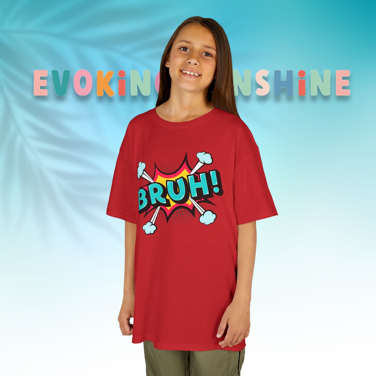 Fun Kids Graphic Tee - BRUH! Comic Style Shirt, Youth Apparel, Gift for Boys, Streetwear, Summer Vibes, Birthday, Everyday Wear