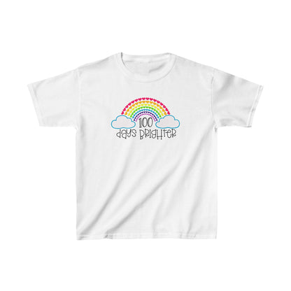 100 Days Brighter Heart Rainbow T-Shirt, School Spirt, Youth shirt
