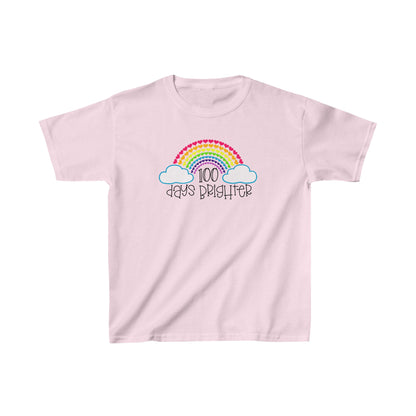 100 Days Brighter Heart Rainbow T-Shirt, School Spirt, Youth shirt
