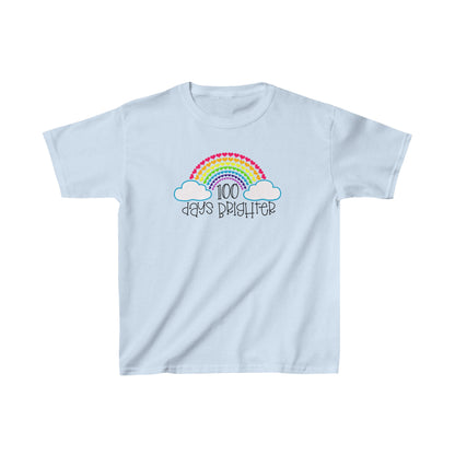 100 Days Brighter Heart Rainbow T-Shirt, School Spirt, Youth shirt