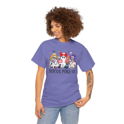 Hocus Poke-Us Tee, Halloween Nurse Shirt, Sanderson Sisters Costume, Spooky Ghost T-shirt, Medical Theme Apparel, Express Delivery available