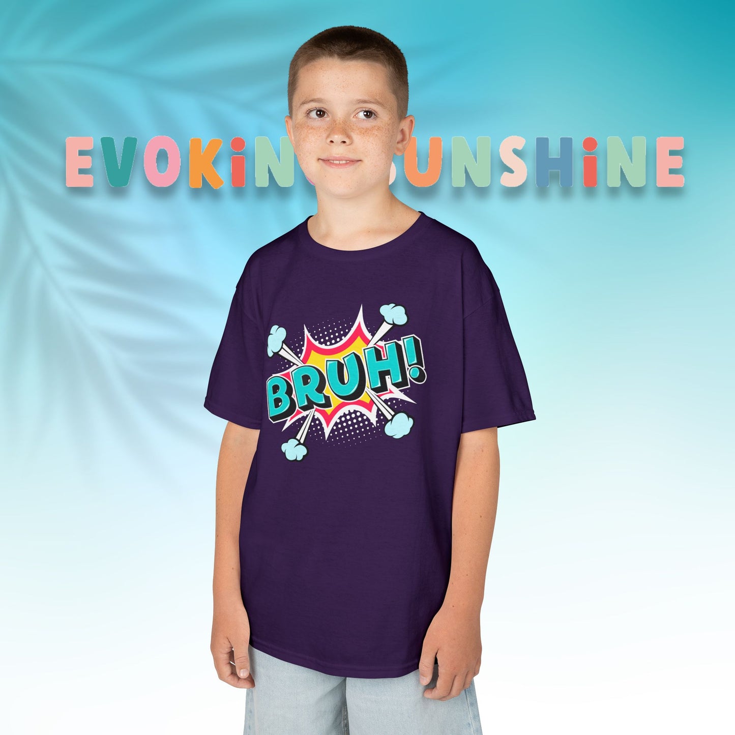 Fun Kids Graphic Tee - BRUH! Comic Style Shirt, Youth Apparel, Gift for Boys, Streetwear, Summer Vibes, Birthday, Everyday Wear