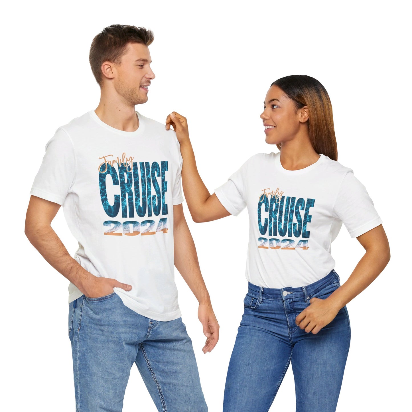Family Cruise 2024 Ocean Print - Matching Family Vacation Shirts