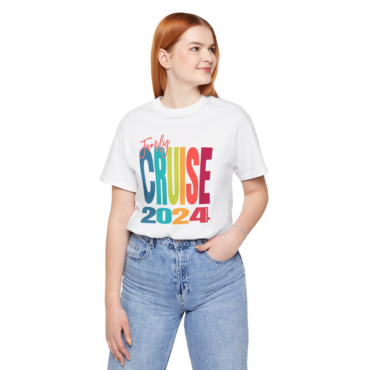 Family Cruise 2024, Multi Color Font, Adult, Unisex Jersey Short Sleeve Tee, Matching Family Vacation Shirt,
