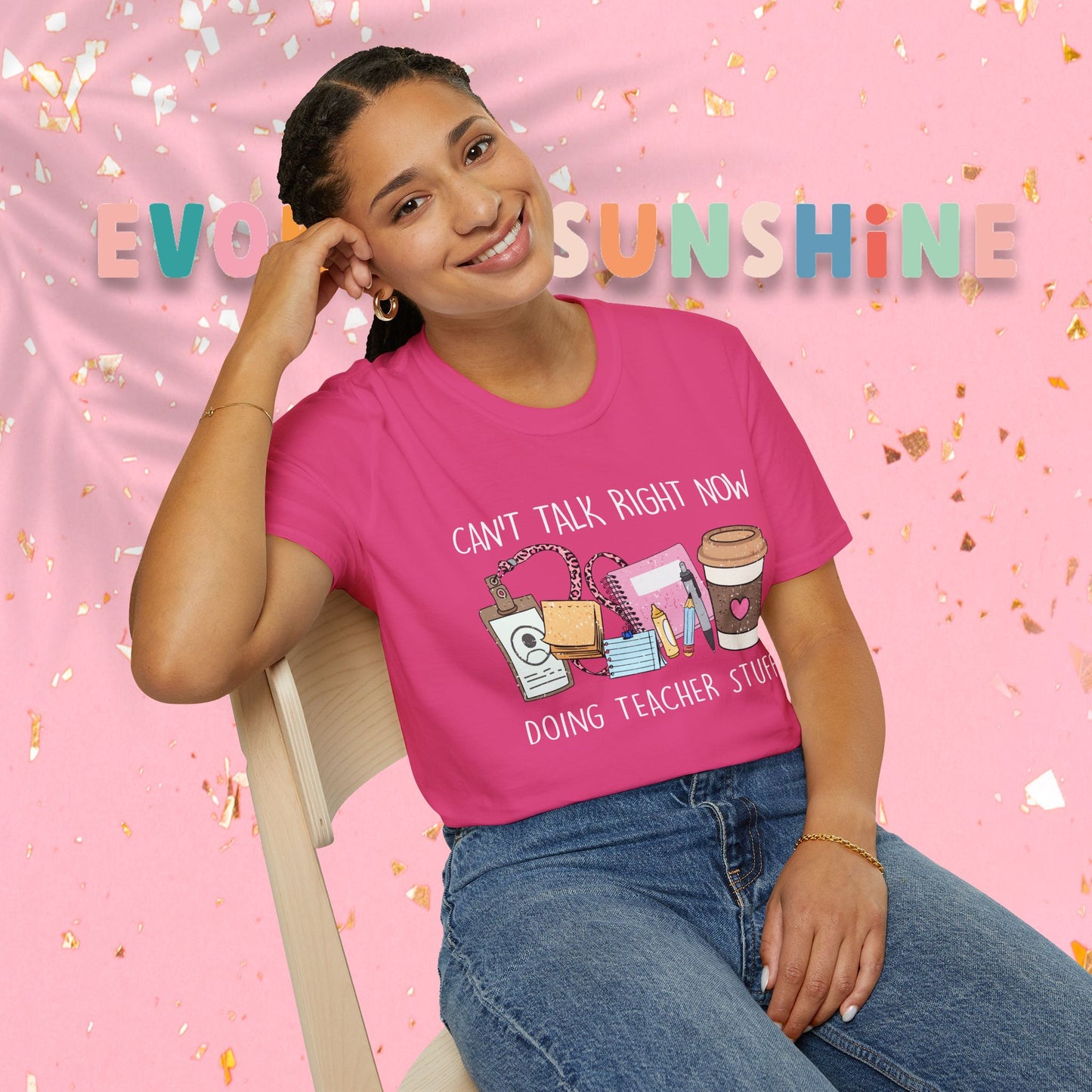 Teacher Life Unisex Softstyle T-Shirt | Funny Teacher Tee, Gift for Educators, Classroom Humor, Teacher Appreciation, Back to School