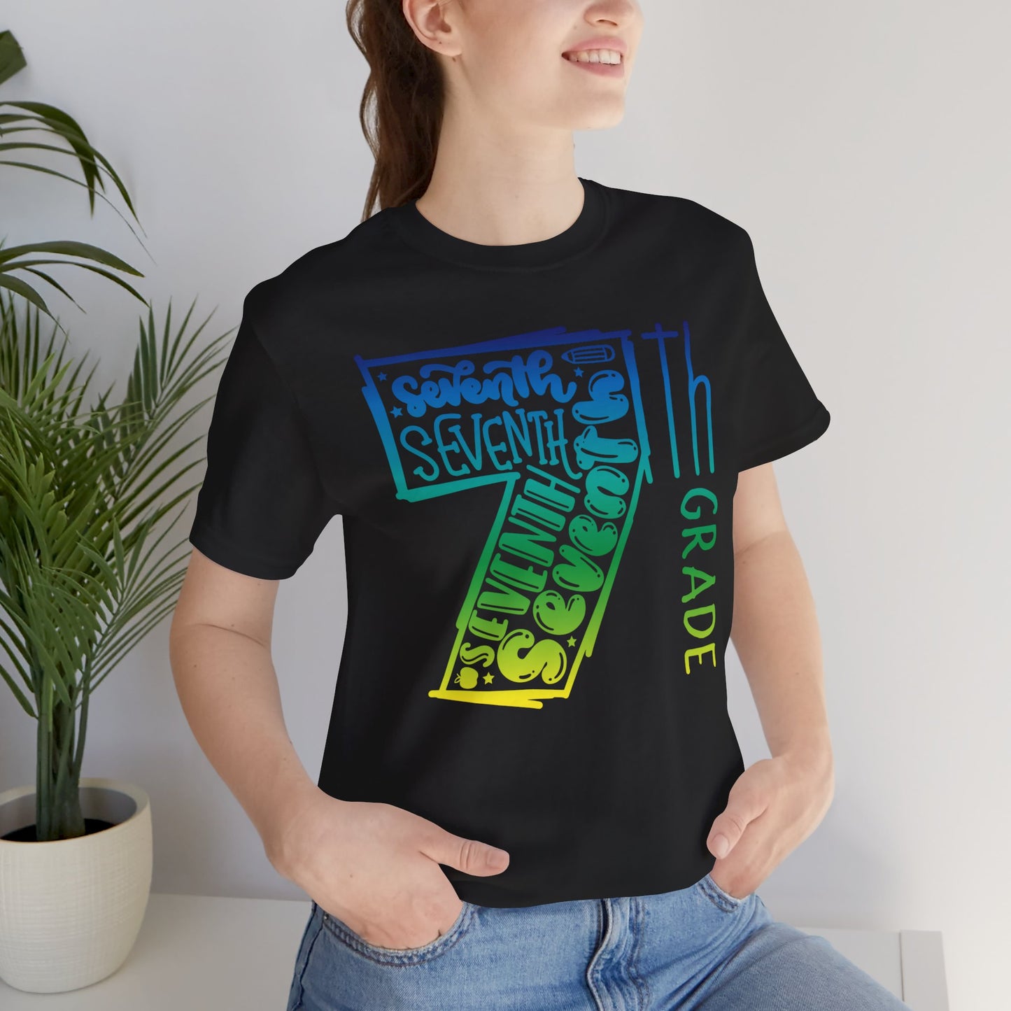 7th Grade Celebration Short Sleeve Tee, Middle School, School Year, Seventh grade