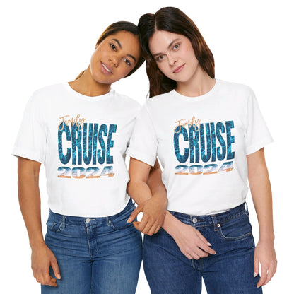 Family Cruise 2024 Ocean Print - Matching Family Vacation Shirts