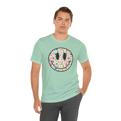 Alphabet Smiley Face Tee - Colorful and Cute - Express Delivery available