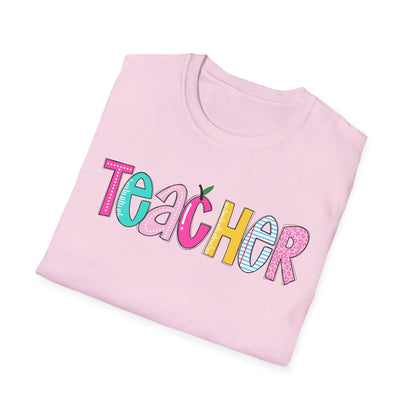 Colorful Teacher T-Shirt, Gift for Teachers, Cute Appreciation Shirt, Back to School Tee, Classroom Outfit, Teacher Gifts