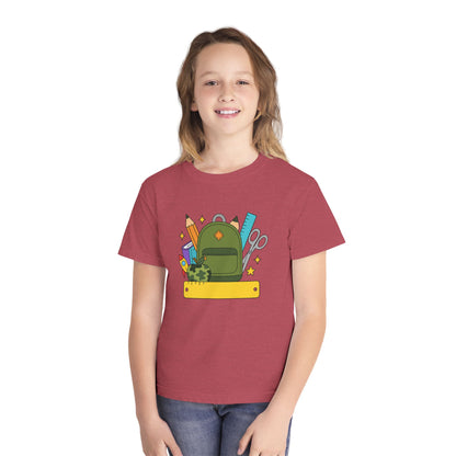 Personalized Boys Back To School Youth Tee, Personalized Boy Shirt, Backpack, Bookbag Shirt