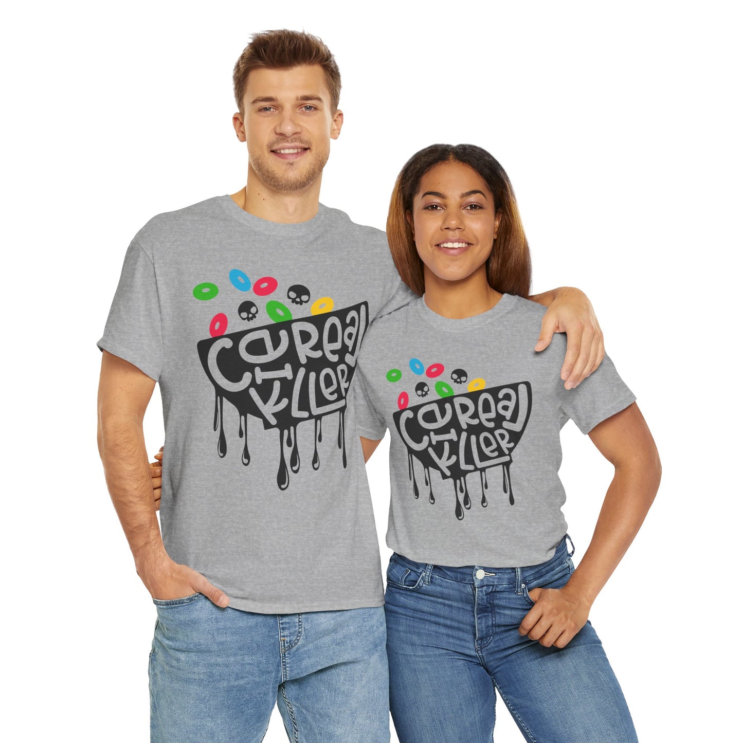 Cereal Killer Tee - Fruity Skull Edition - Adult Unisex Tee - Express Delivery Available