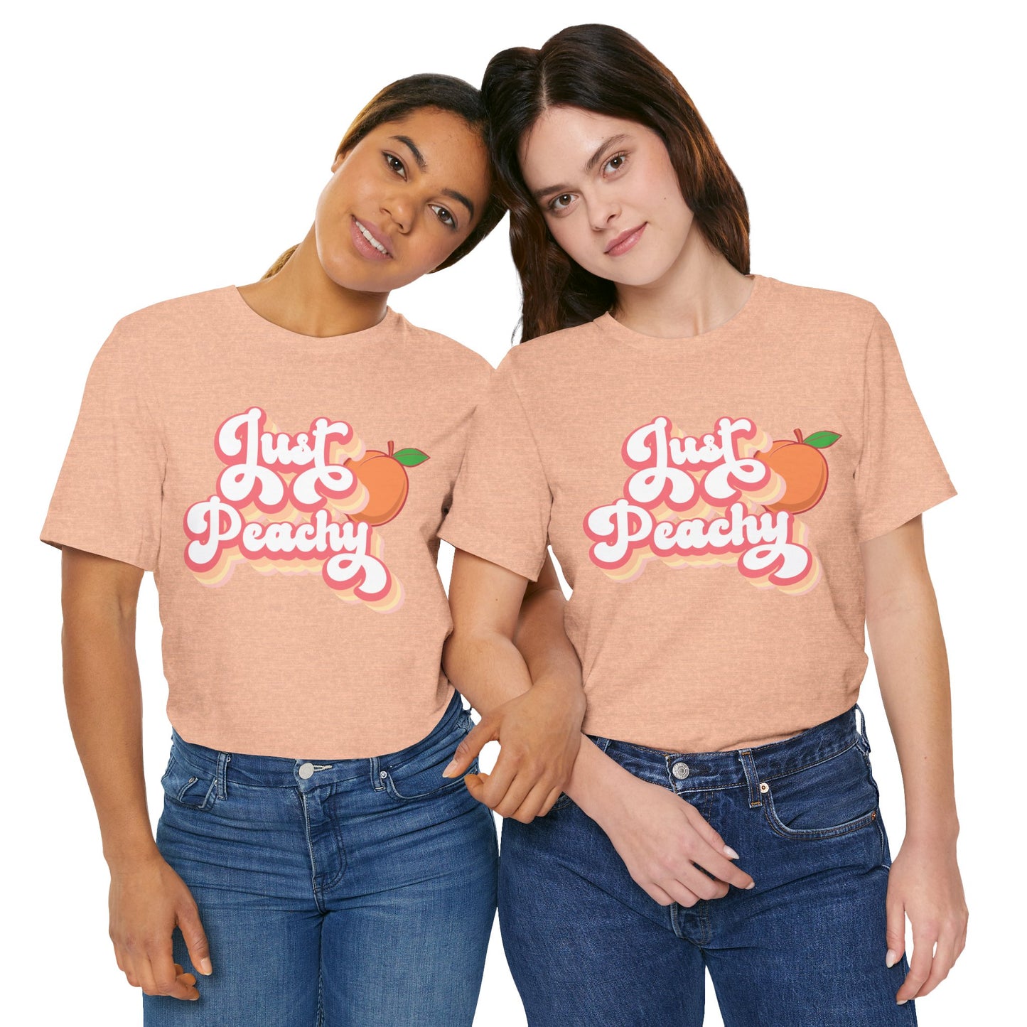 Just Peachy Unisex Bella Canvas Graphic Tee; Express Delivery available