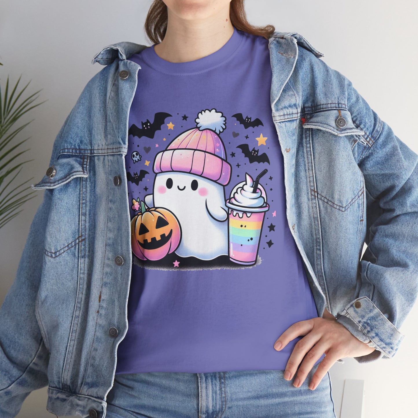 Pretty in Pastel - Cute Ghost - Halloween Shirt - Adult Unisex Tee -