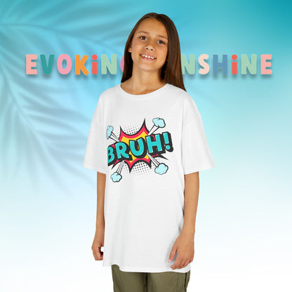Fun Kids Graphic Tee - BRUH! Comic Style Shirt, Youth Apparel, Gift for Boys, Streetwear, Summer Vibes, Birthday, Everyday Wear