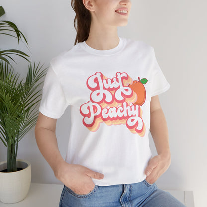 Just Peachy Unisex Bella Canvas Graphic Tee; Express Delivery available