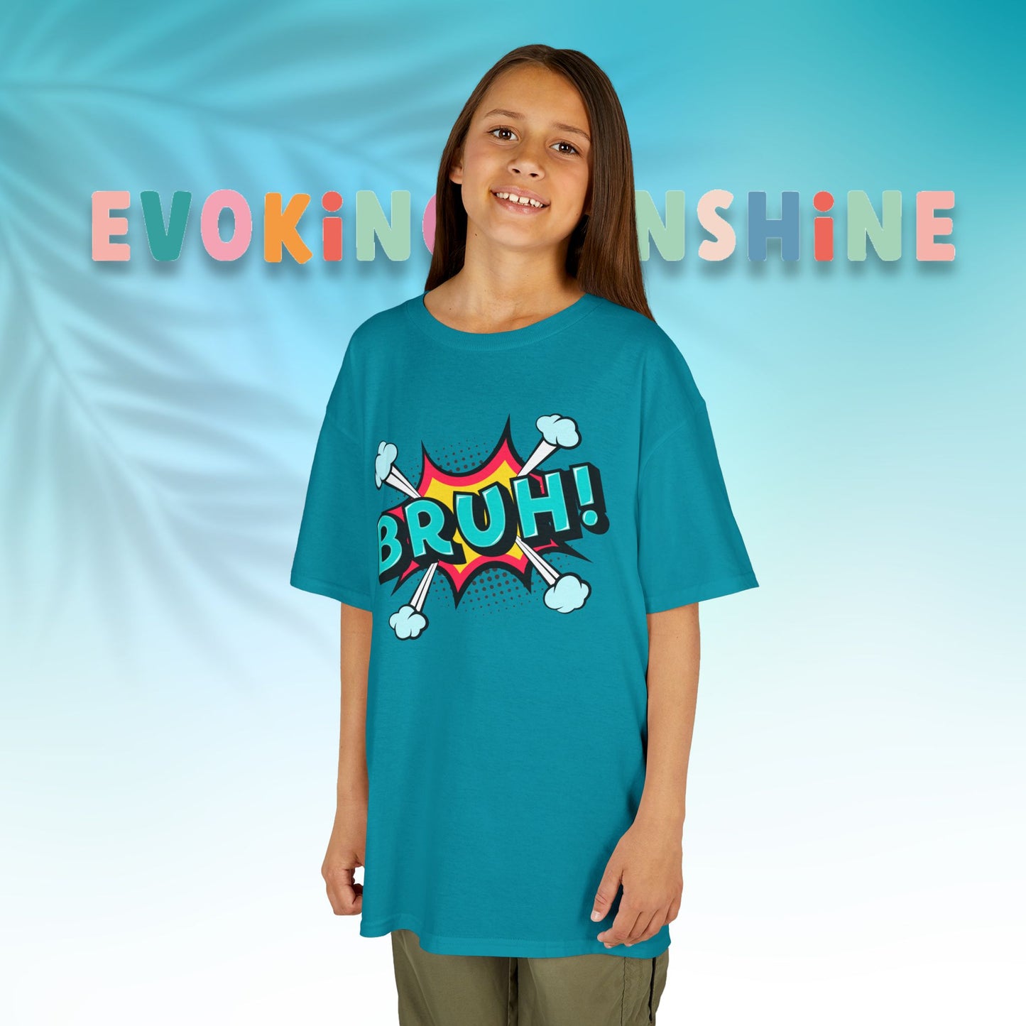 Fun Kids Graphic Tee - BRUH! Comic Style Shirt, Youth Apparel, Gift for Boys, Streetwear, Summer Vibes, Birthday, Everyday Wear