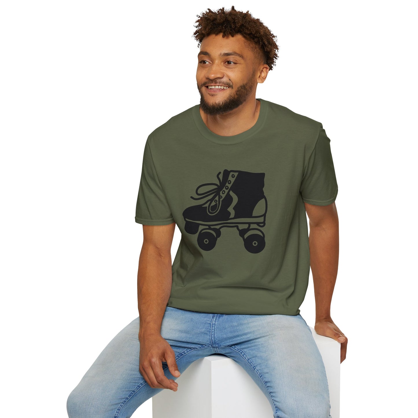 Vintage Roller Skate - Unisex Softstyle T-Shirt - Skater - Roller Skate - VSCO