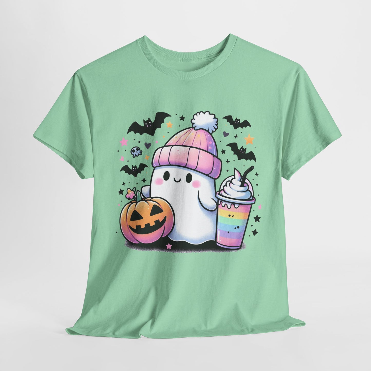 Pretty in Pastel - Cute Ghost - Halloween Shirt - Adult Unisex Tee -