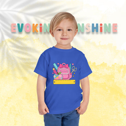 Custom Girls Back-to-School Toddler Tee, Preschool, Kindergarten, MDO, School Shirt, Backpack, Bookbag, Personalize