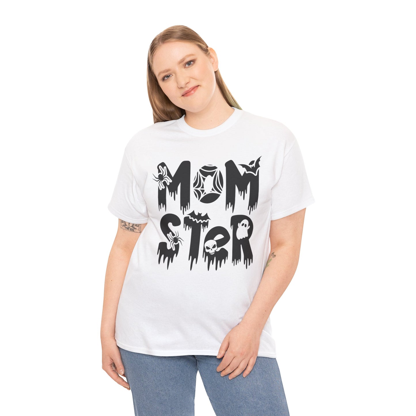 Momster Tee, Halloween Shirt, Trick-or-Treat, Unisex Heavy Cotton Tee,