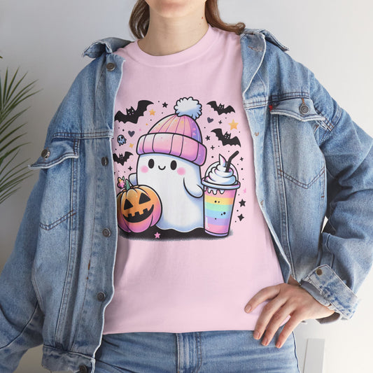 Pretty in Pastel - Cute Ghost - Halloween Shirt - Adult Unisex Tee -