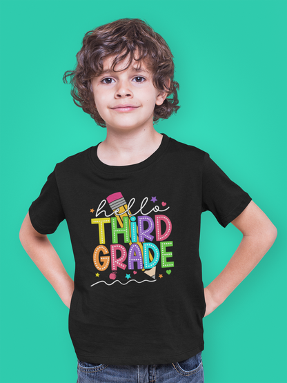 Hello Third Grade, Back to School Shirt, 3rd Grade, Elementary School