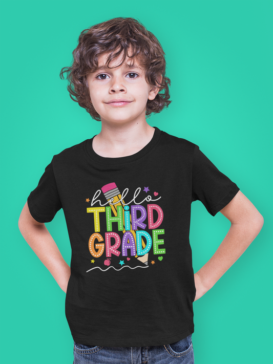 Hello Third Grade, Back to School Shirt, 3rd Grade, Elementary School