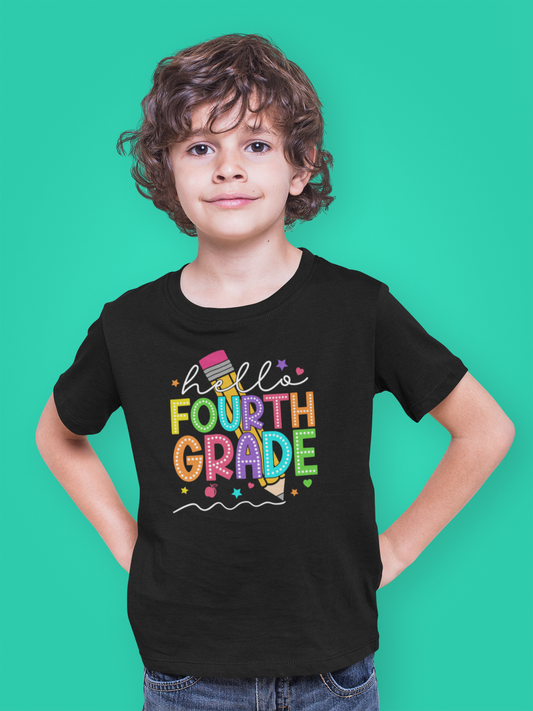 Hello Fourth Grade, Back to School Shirt, 4th Grade, Elementary School