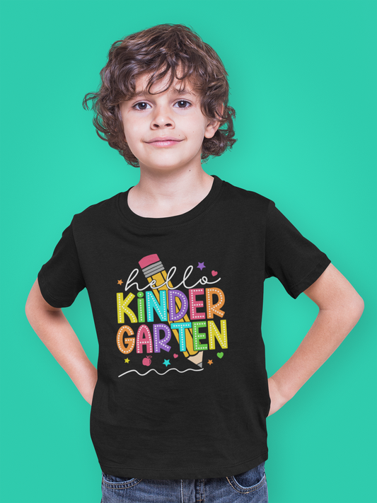 Hello Kindergarten, Back to School Shirt, Elementary School