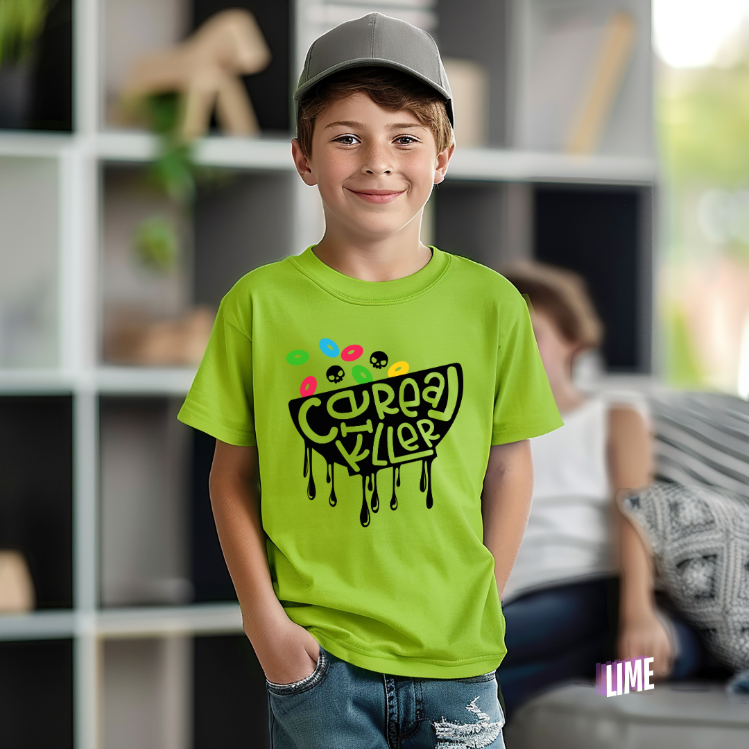 Cereal Killer Tee – Fruity Skull Edition - Halloween T-Shirt - Kids Tee